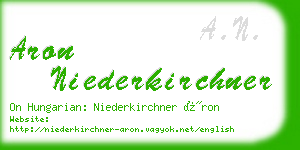 aron niederkirchner business card